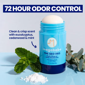 Détail sur le déodorant Megababe Geo Eucalyptus Menthe