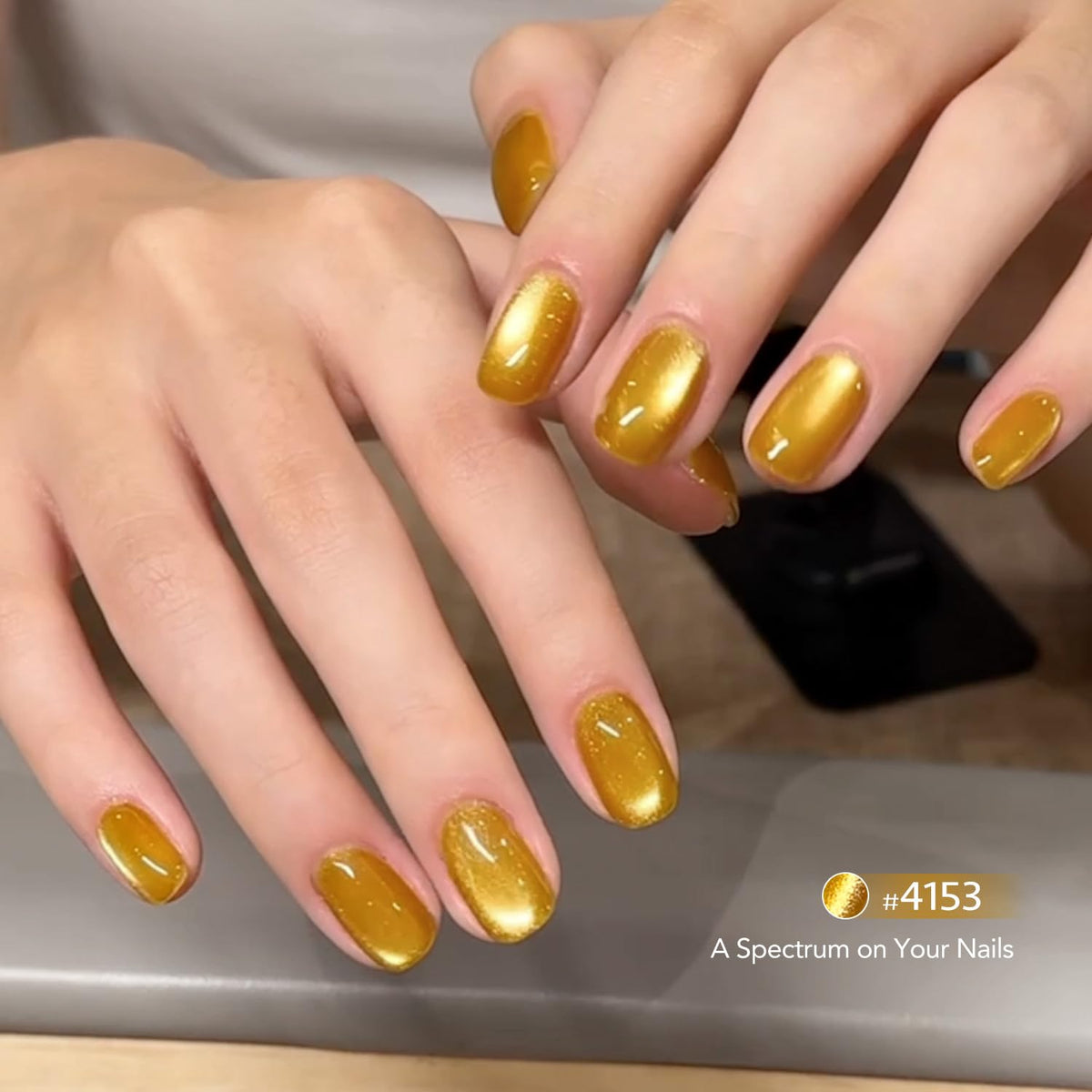 Détail sur le vernis gel Cat Eye paillettes GAOY