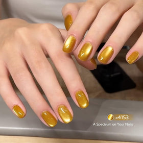 Détail sur le vernis gel Cat Eye paillettes GAOY