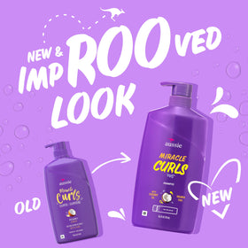 Détails de l'emballage du shampooing Aussie Miracle Curls
