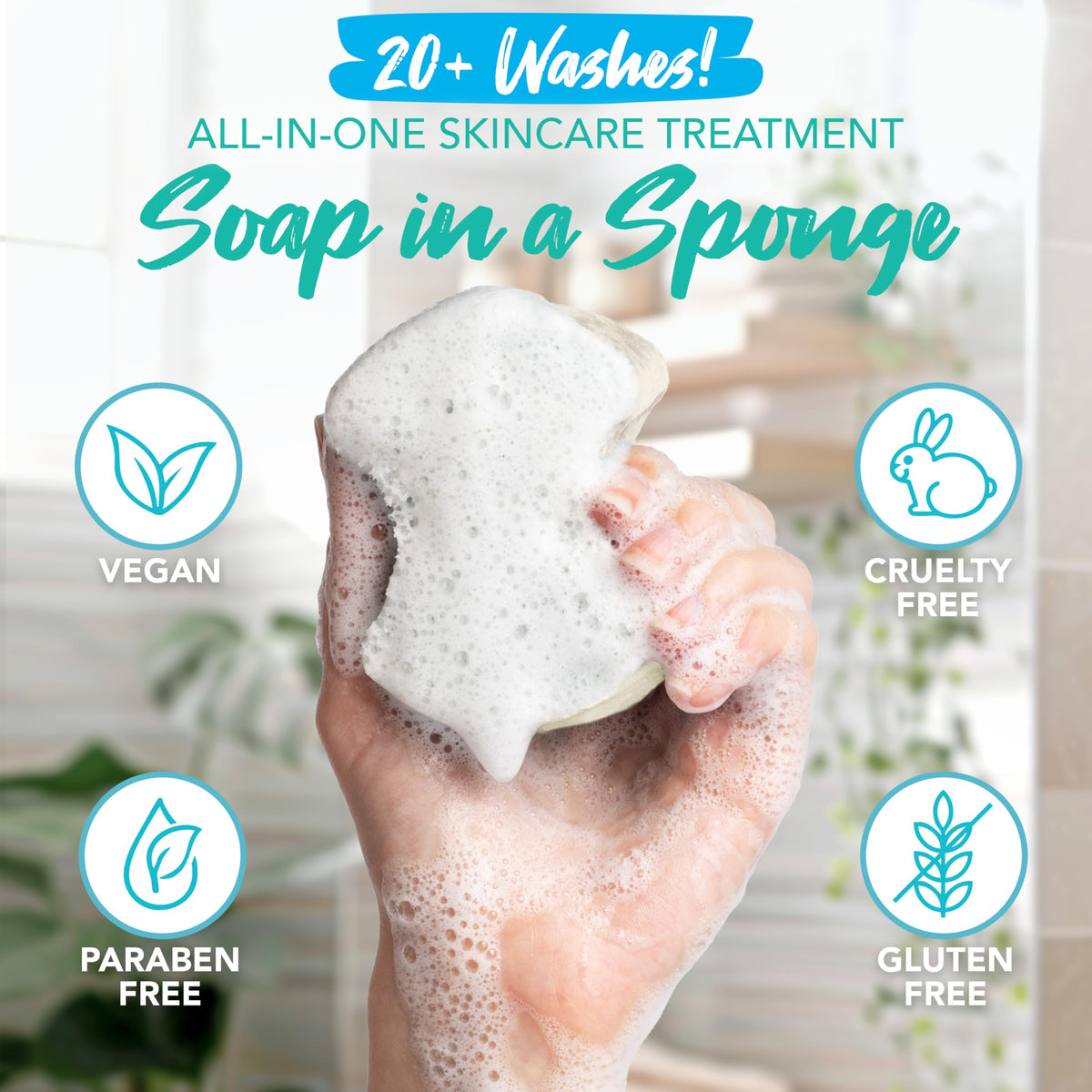 Détails de l'éponge exfoliante Spongeables Pina Colada