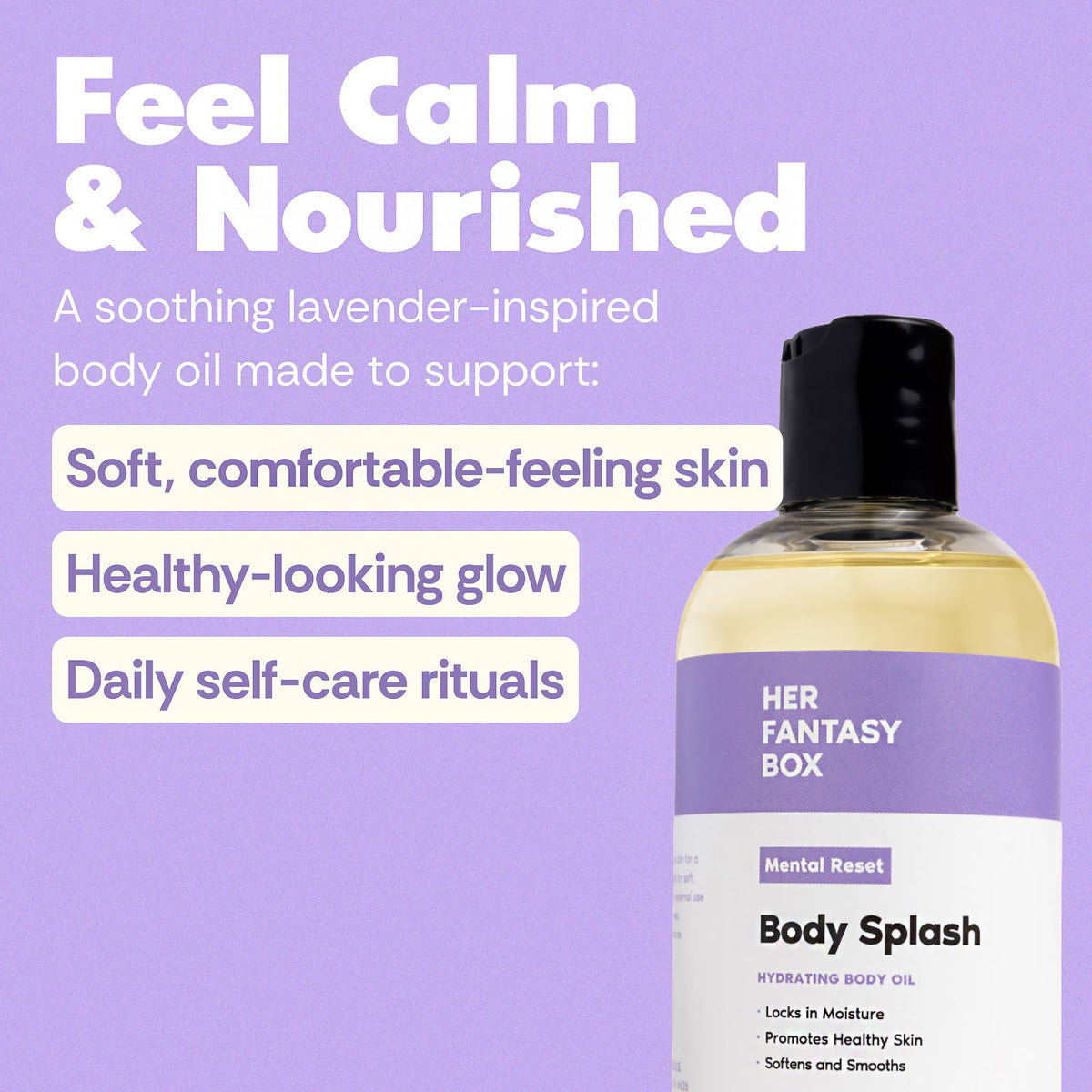 Détails de l'étiquette de l'huile parfumée Body Splash
