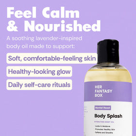 Détails de l'étiquette de l'huile parfumée Body Splash
