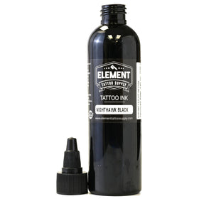 Détails de l'étiquette de la bouteille d'encre Nighthawk 4oz