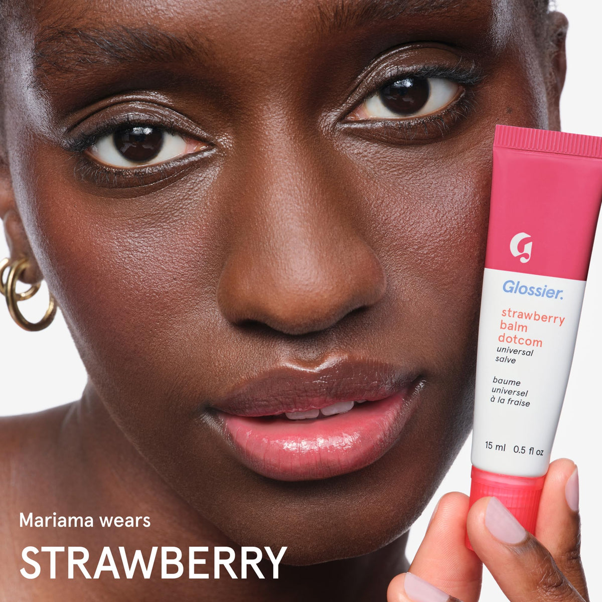 Détails de l'étiquette du baume à lèvres Glossier