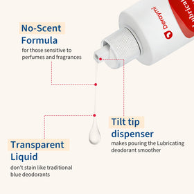 Détails de l'étiquette du déodorant lubrifiant DERAYMI