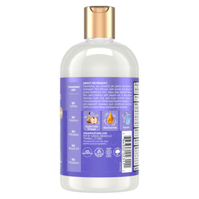 Détails de l'étiquette du shampoing Shea Moisture Anti-Pelliculaire
