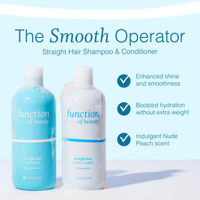 Détails de l'étiquette du Shampooing Cheveux Lisses Function of Beauty