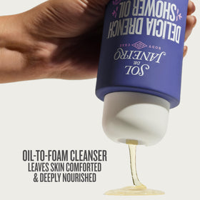 Détails de l'huile de douche Delícia Drench 385mL