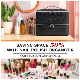 Détails de l'organisateur de vernis DreamGenius avec compartiments pour accessoires