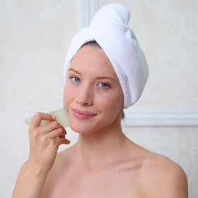 Détails de l'outil Gua Sha en jade, texture
