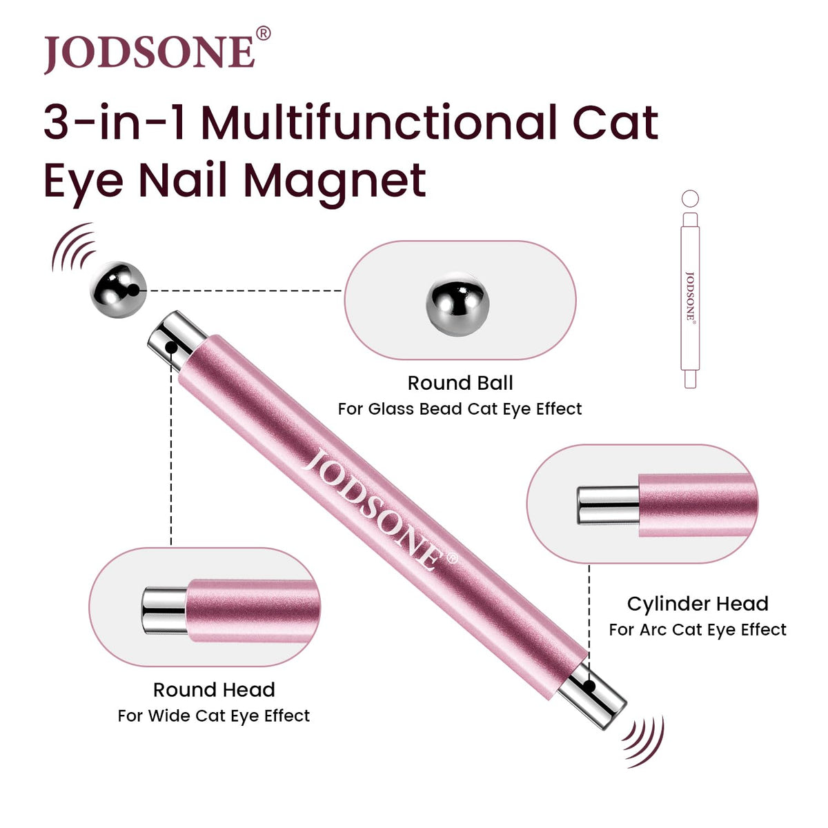 Détails de l'outil magnétique JODSONE avec aimants cylindriques et sphériques