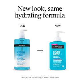 Détails de la bouteille de gel nettoyant visage Neutrogena Hydro support