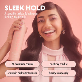 Détails de la bouteille de laque SLEEK HOLD MONDAY HAIRCARE