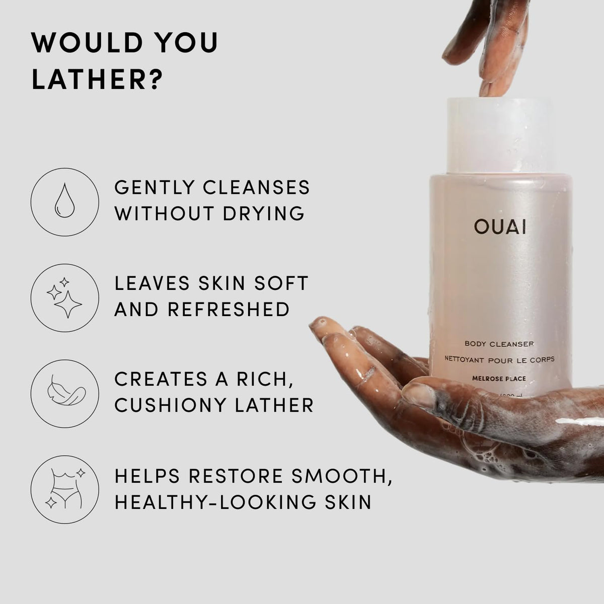 Détails de la bouteille de OUAI Gel Douche Melrose Place