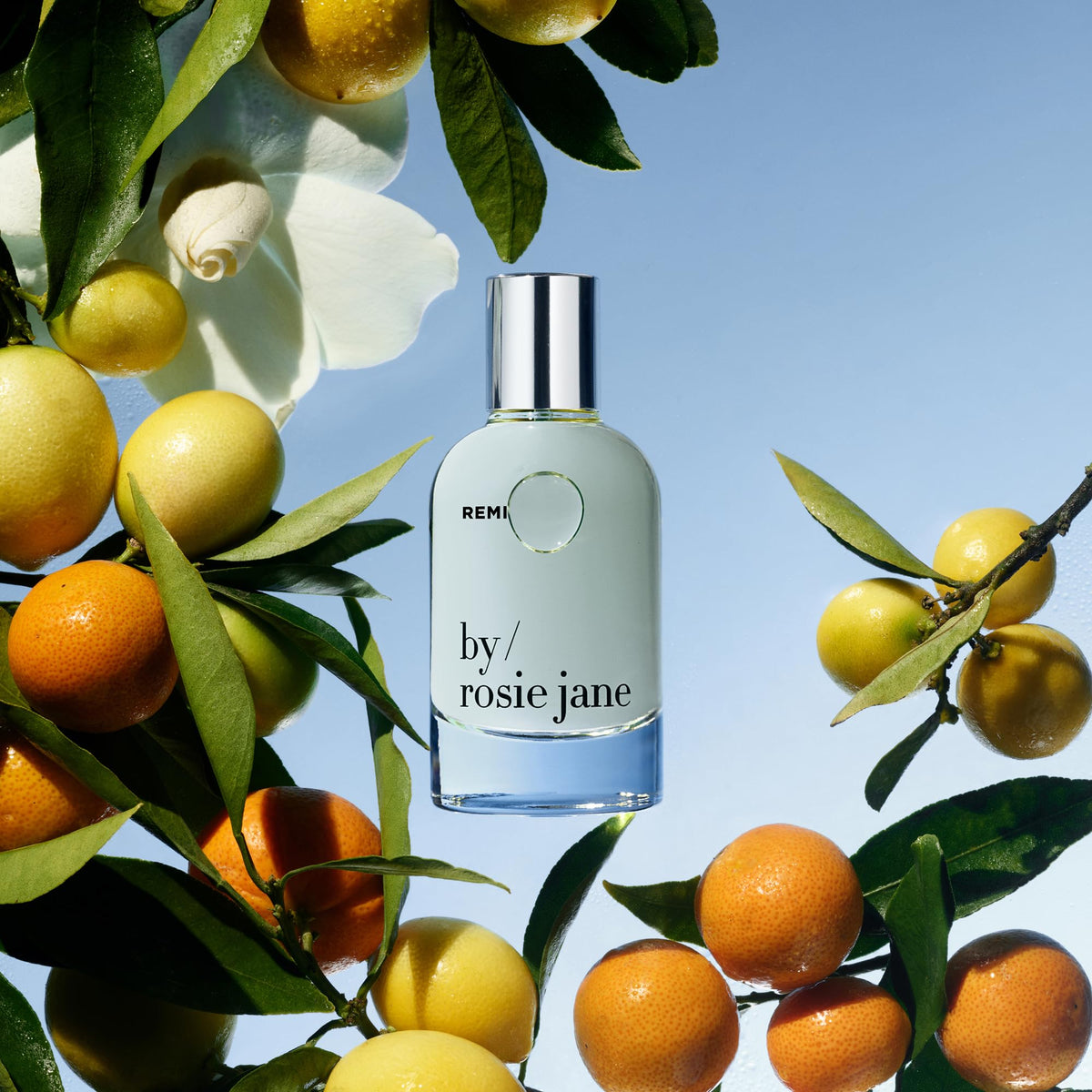 Détails de la bouteille de parfum By Rosie Jane Remi