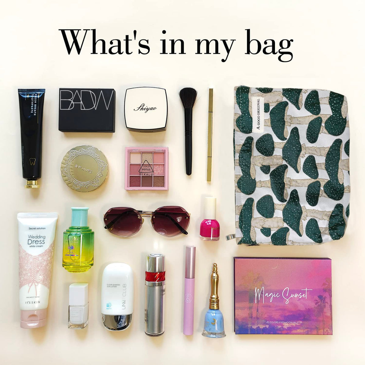 Détails de la broderie de la trousse de maquillage STARDW