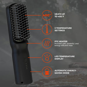 Détails de la brosse à barbe Wild Willies avec affichage LED