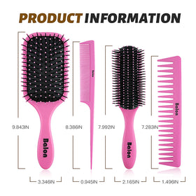 Détails de la brosse de coiffage BALON montrant ses brins en plastique.