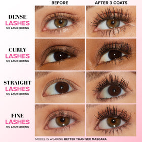 Détails de la brosse en sablier du mascara Too Faced