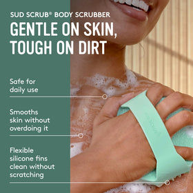 Détails de la brosse exfoliante Sud Scrub montrant les fins flexibles