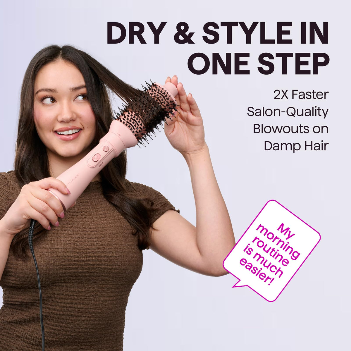 Détails de la brosse ronde de 1,5 pouce du set wavytalk