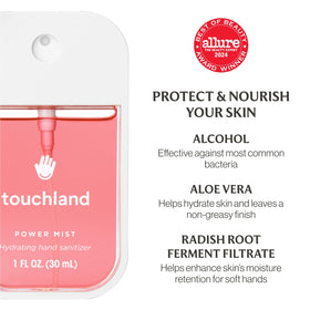 Détails de la brume parfumée Touchland en format voyage