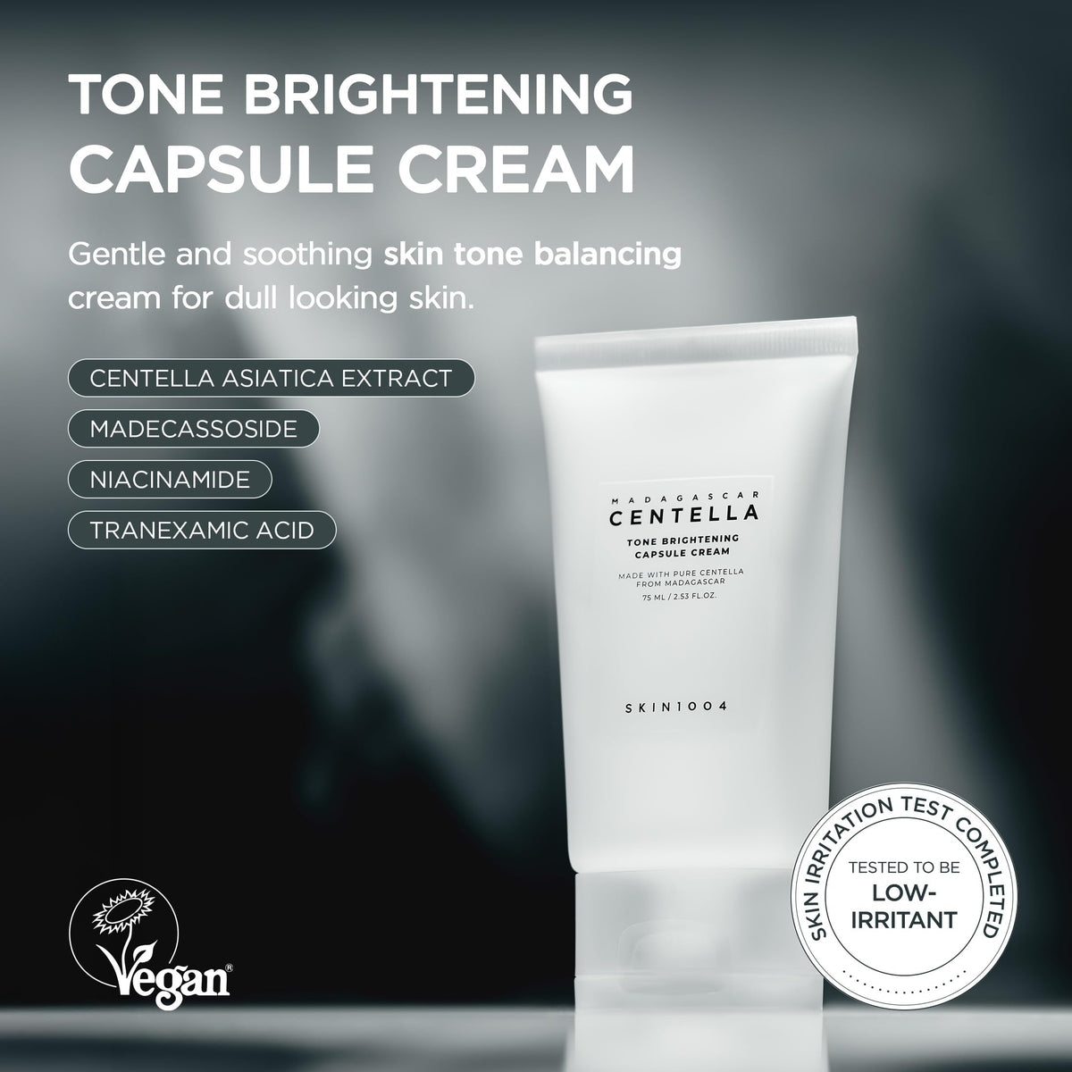 Détails de la crème SKIN1004 avec capsules MadeWhite