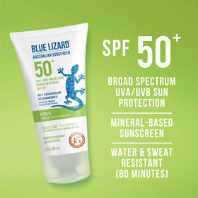 Détails de la crème solaire BLUE LIZARD Kids SPF 50+