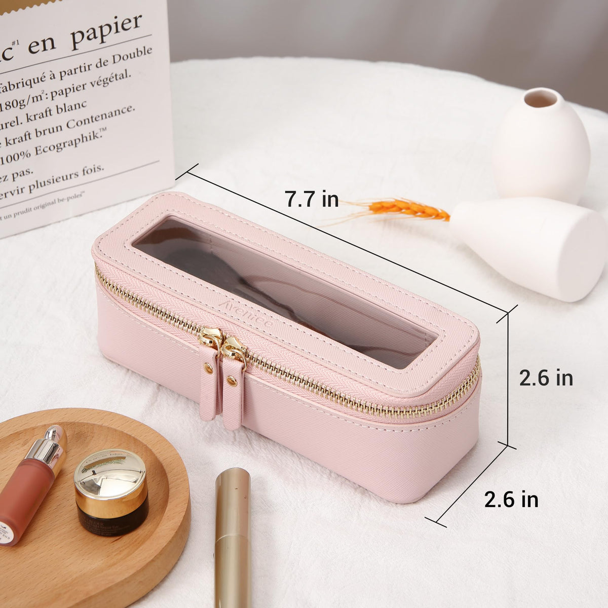 Détails de la fermeture éclair de la trousse Aveniee