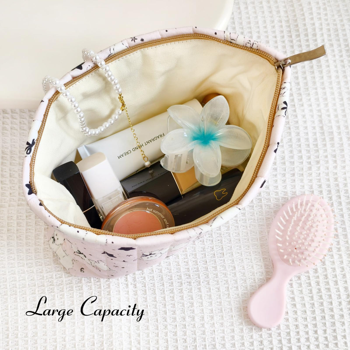 Détails de la fermeture éclair de la trousse de maquillage STARDW