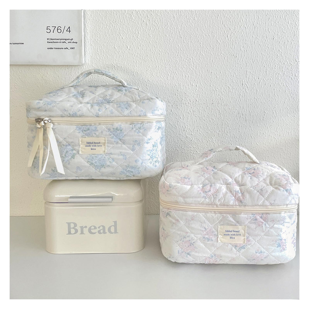 Détails de la fermeture éclair de la trousse de maquillage uekeboag
