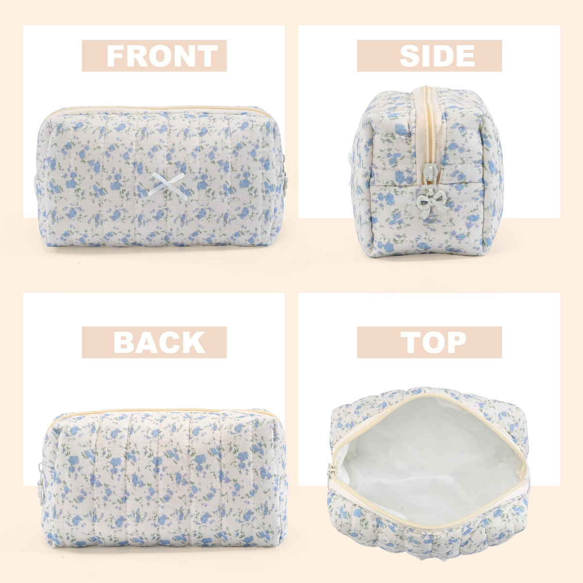 Détails de la fermeture éclair de la trousse de maquillage UUYUUY