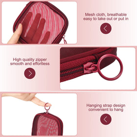 Détails de la fermeture éclair de la trousse de maquillage Weewooday