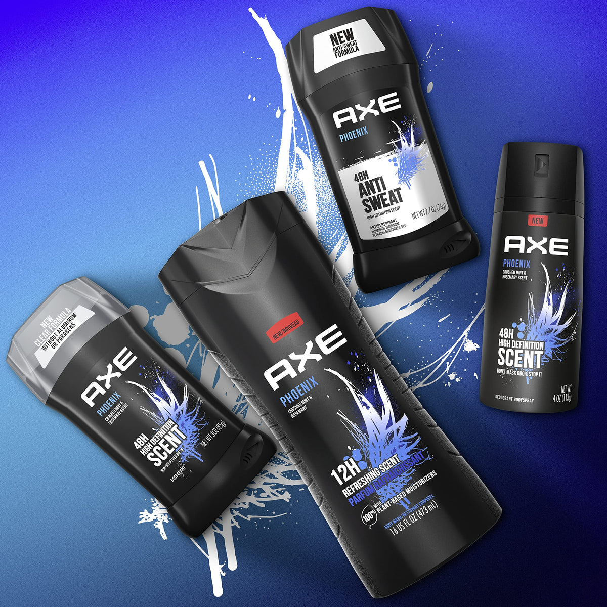 Détails de la fragrance de menthe et romarin AXE Phoenix