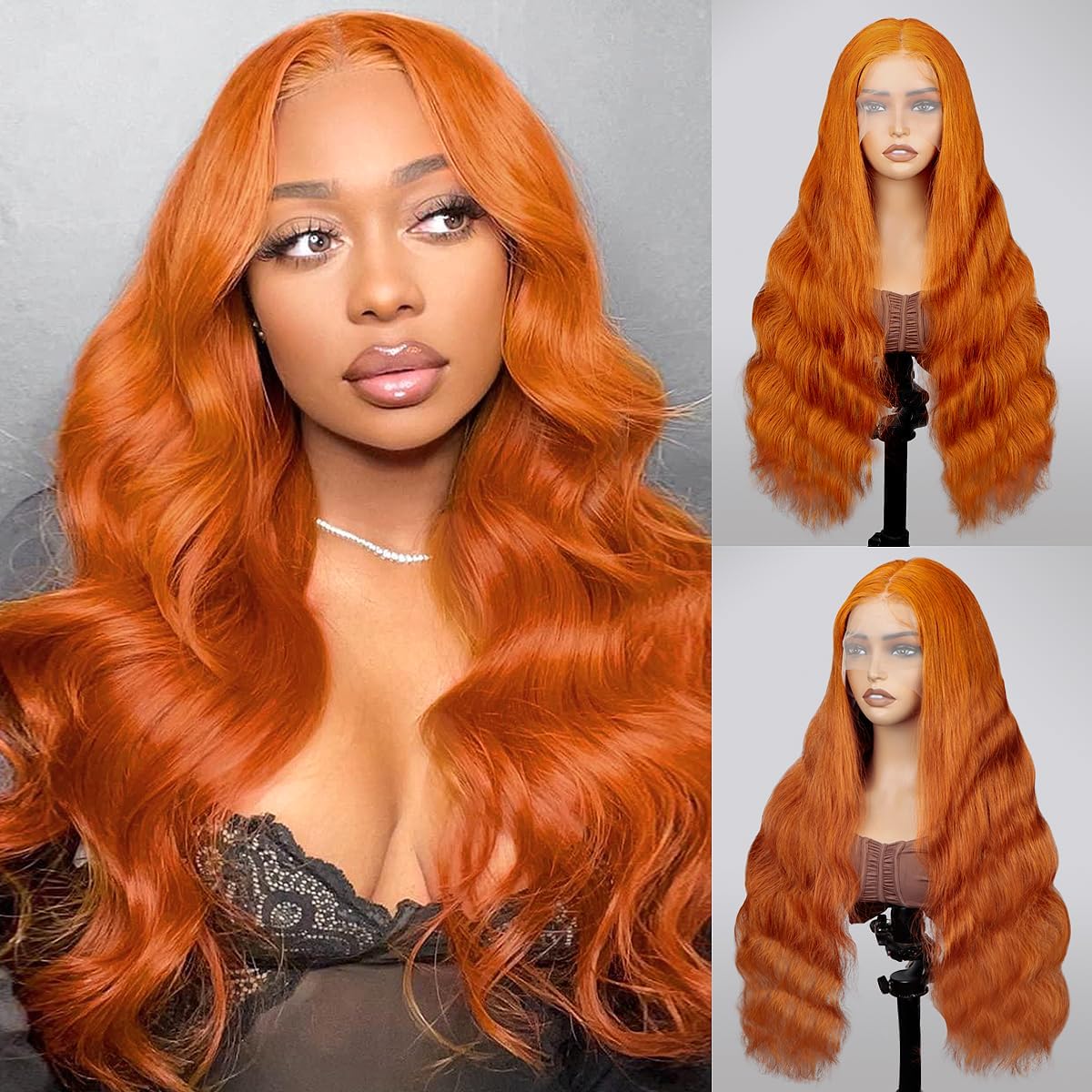 Détails de la lace HD 13x4 de la perruque Ginger