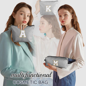 Détails de la lettre en chenille sur la trousse de maquillage YOOLIFE