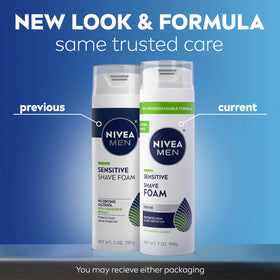 Détails de la mousse à raser NIVEA MEN Sensitive avec extrait de chamomile