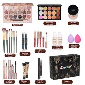 Détails de la palette d'ombres à paupières KAVCENT avec couleurs variées
