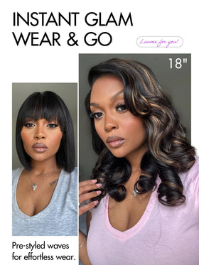 Détails de la perruque LUVME HAIR avec lace HD et nœuds décolorés
