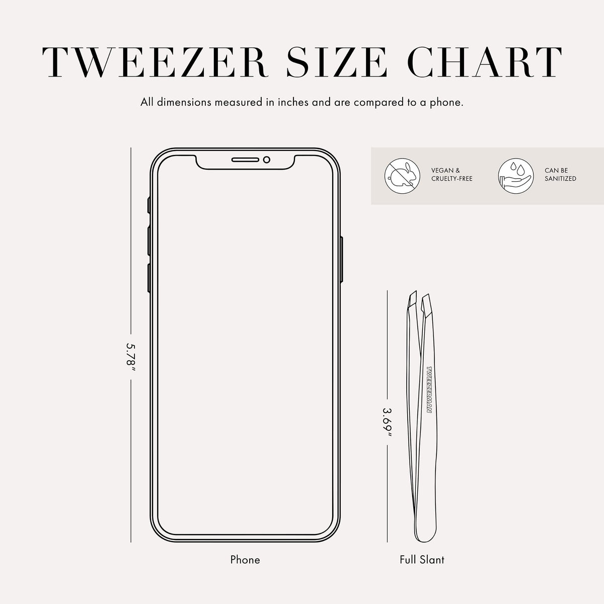 Détails de la pince à épiler Slant de Tweezerman avec angle de 25°