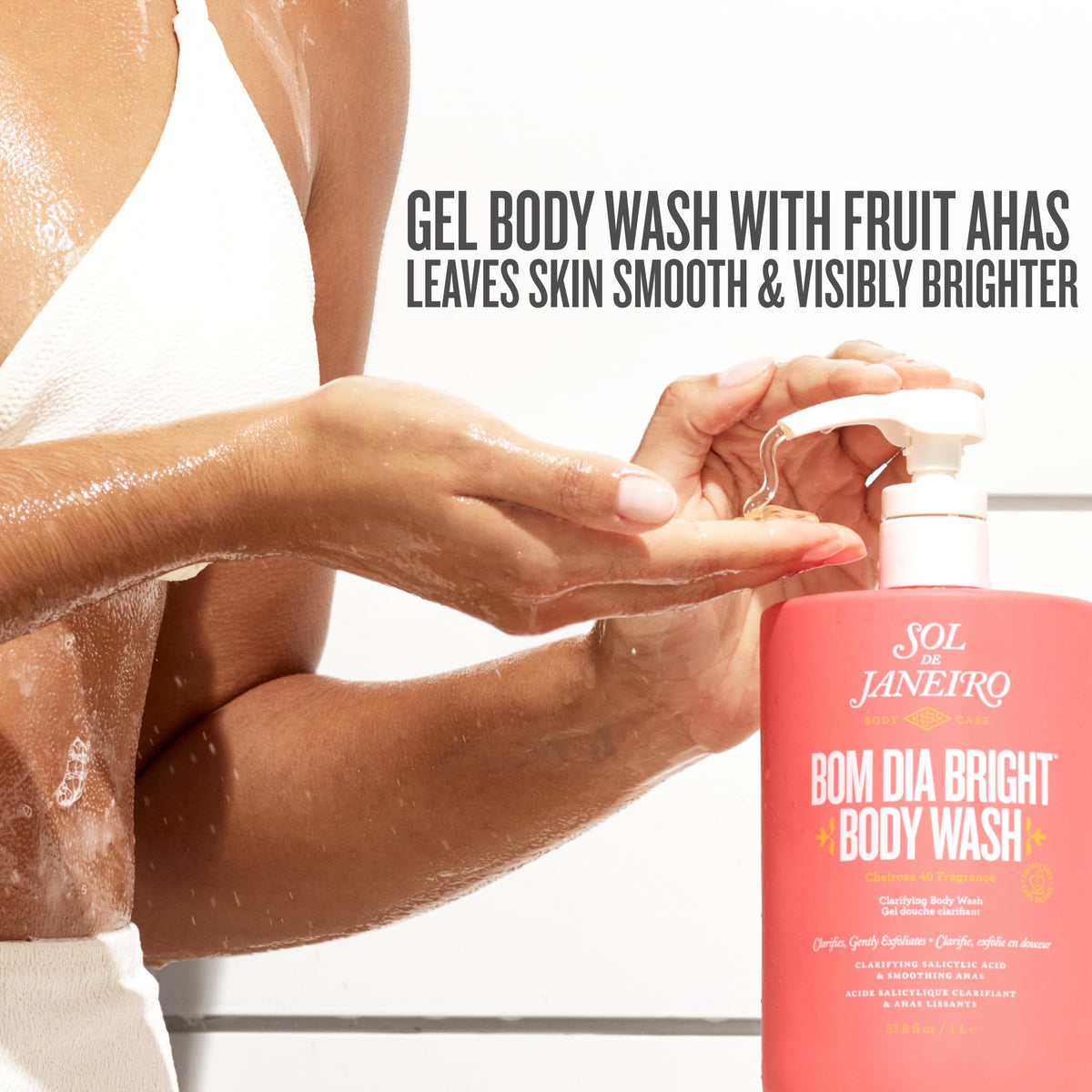 Détails de la pompe du Gel Douche Bom Dia Bright 1L