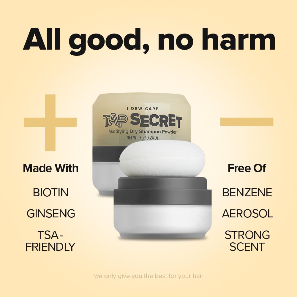 Détails de la poudre de shampoing sec I DEW CARE Tap Secret