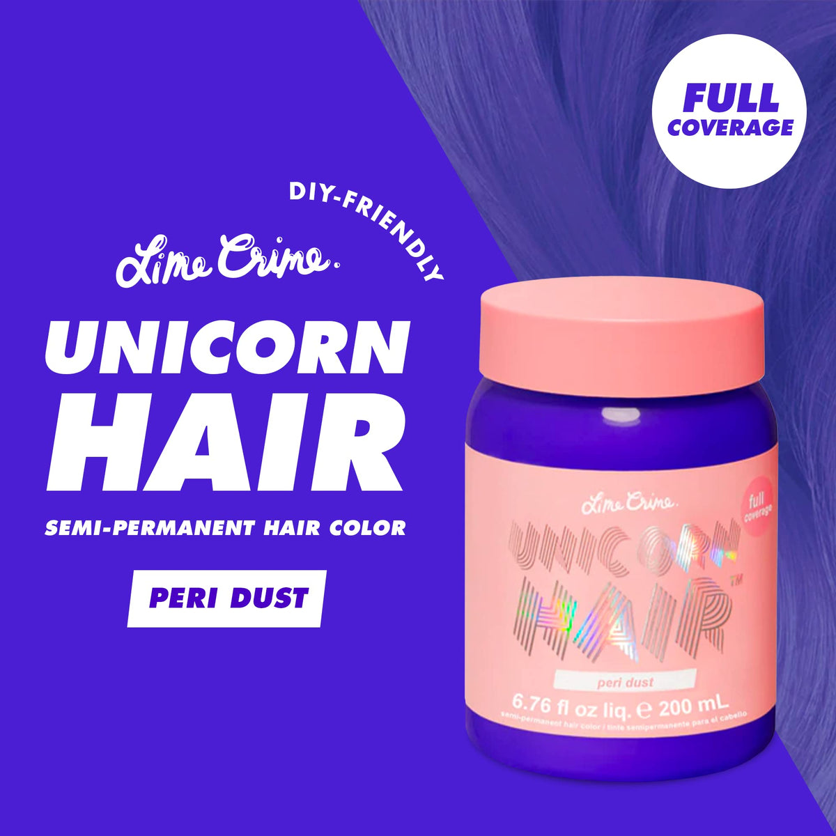 Détails de la teinture capillaire Lime Crime Peri Dust 249g