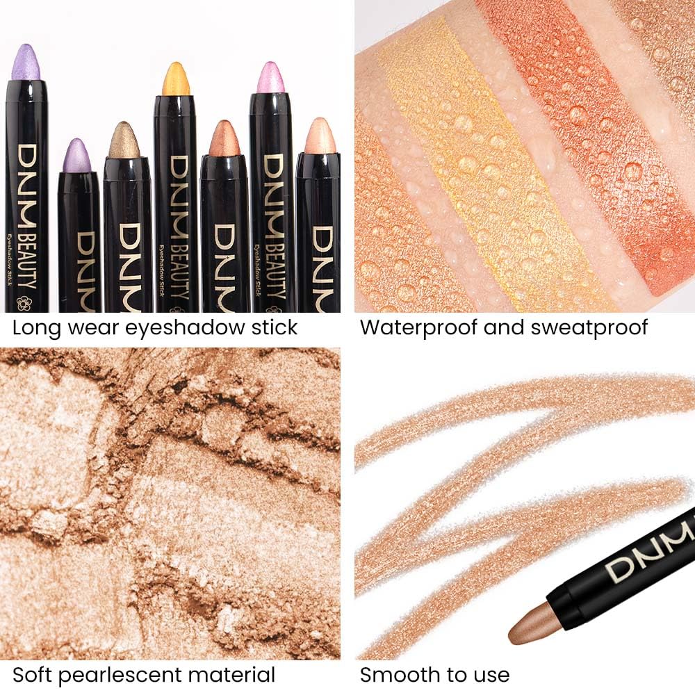 Détails de la texture crémeuse des crayons ombre à paupières evpct