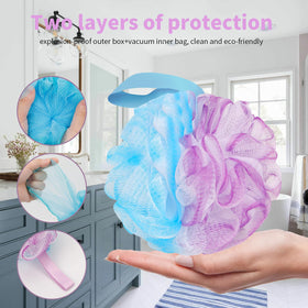 Détails de la texture de l'éponge de bain Farmoga