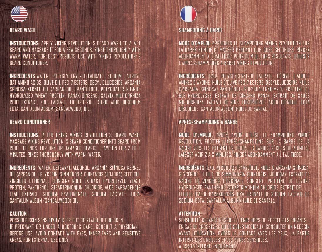 Détails de la texture de l'huile de barbe Viking Revolution