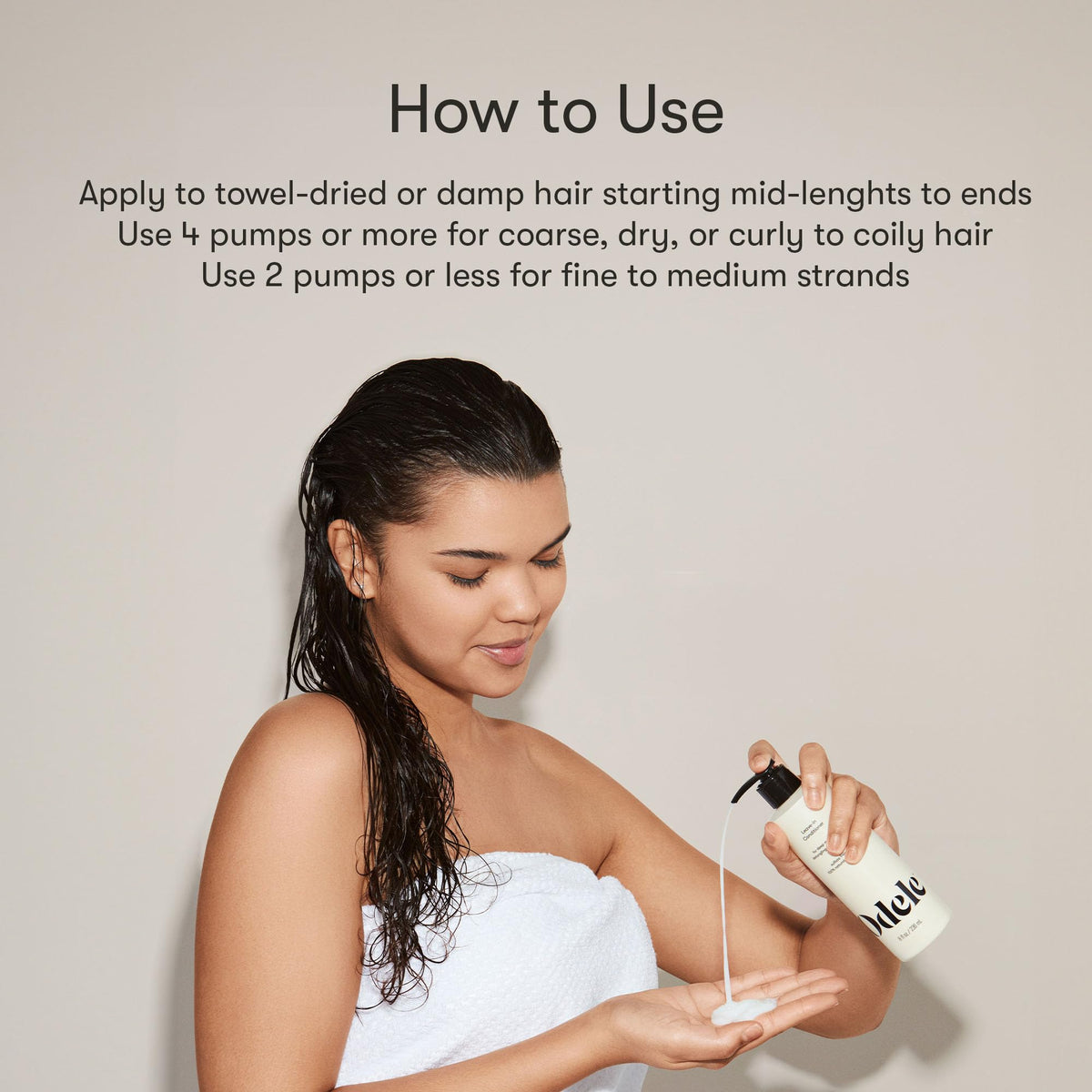 Détails de la texture de l'Odele Après-Shampoing Vegan