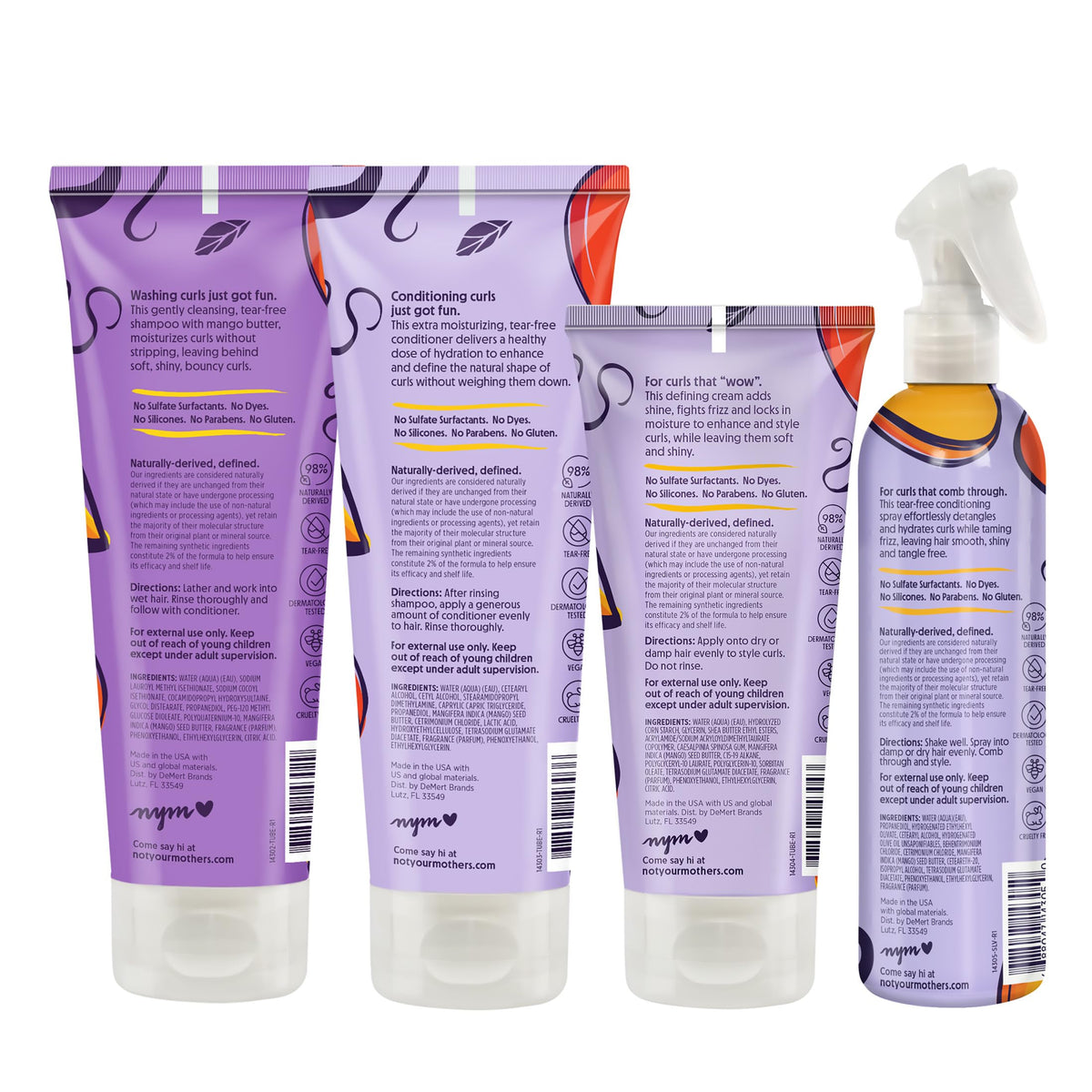 Détails de la texture de la crème définissante pour enfants Not Your Mother's
