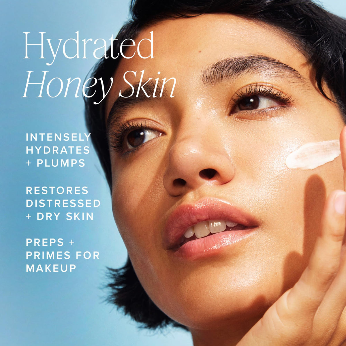 Détails de la texture de la crème hydratante Farmacy Honey Halo
